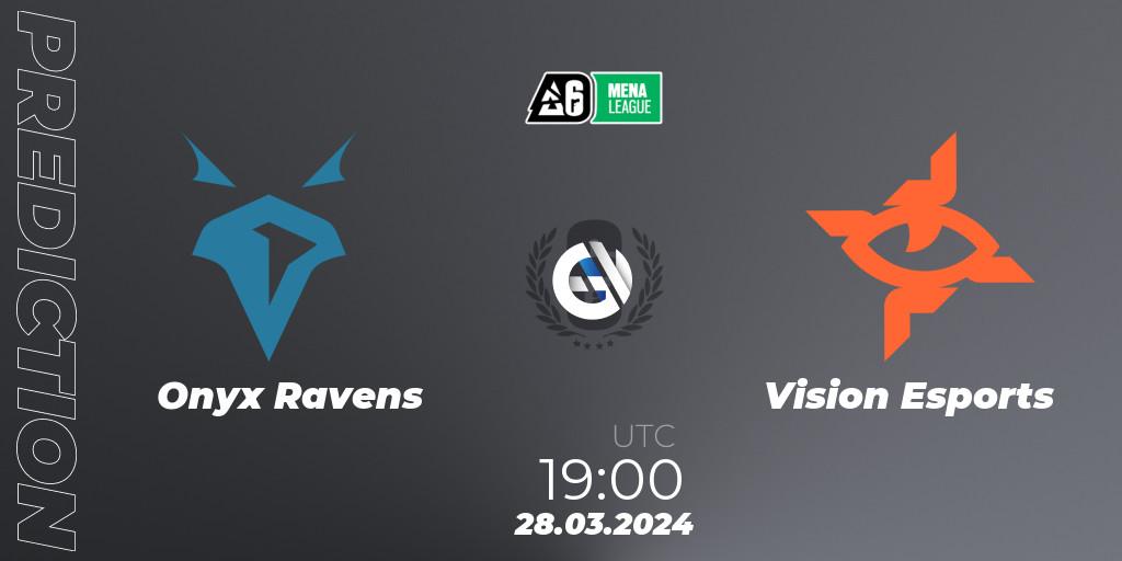 Onyx Ravens - Vision Esports: прогноз. 28.03.2024 at 19:00, Rainbow Six, MENA League 2024 - Stage 1