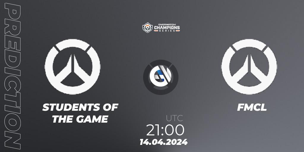 STUDENTS OF THE GAME - FMCL: прогноз. 14.04.2024 at 21:00, Overwatch, Overwatch Champions Series 2024 - North America Stage 2 Group Stage