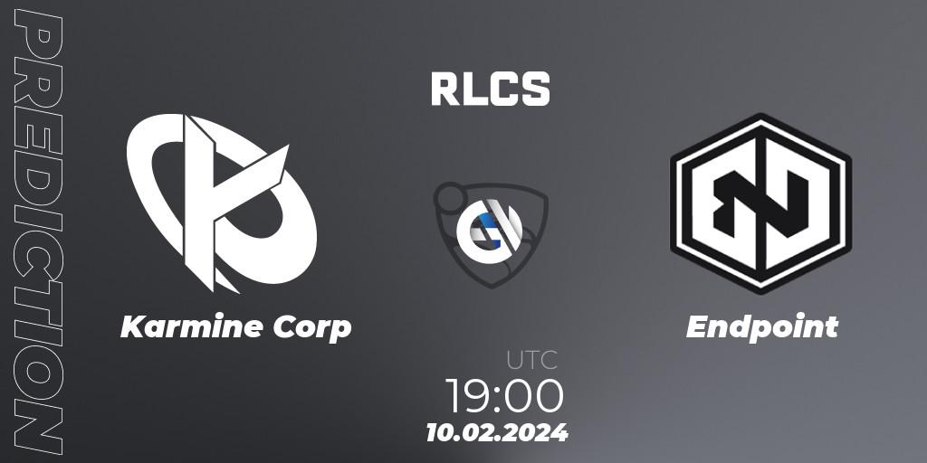 Karmine Corp - Endpoint: прогноз. 10.02.2024 at 19:00, Rocket League, RLCS 2024 - Major 1: Europe Open Qualifier 1