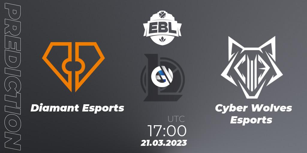 Diamant Esports - Cyber Wolves Esports: прогноз. 21.03.2023 at 17:00, LoL, EBL Season 12 - Playoffs