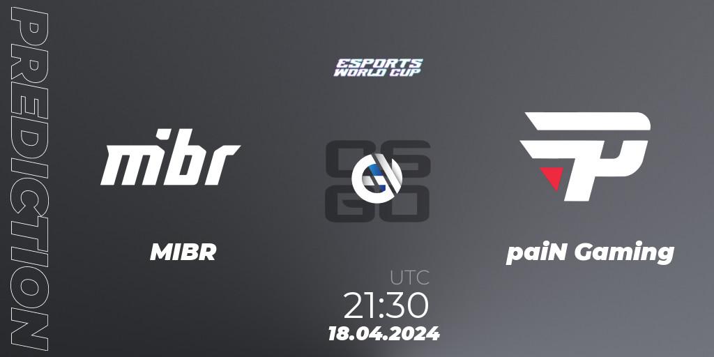 MIBR - paiN Gaming: прогноз. 18.04.2024 at 22:00, Counter-Strike (CS2), Esports World Cup 2024: South American Closed Qualifier