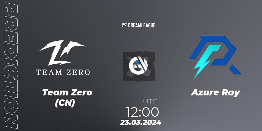 Team Zero (CN) - Azure Ray: прогноз. 23.03.2024 at 12:20, Dota 2, DreamLeague Season 23: China Closed Qualifier