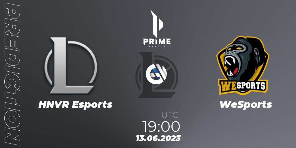 HNVR Esports - WeSports: прогноз. 13.06.2023 at 19:00, LoL, Prime League 2nd Division Summer 2023