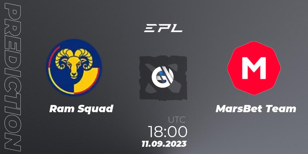Ram Squad - MarsBet Team: прогноз. 11.09.2023 at 18:30, Dota 2, European Pro League Season 12