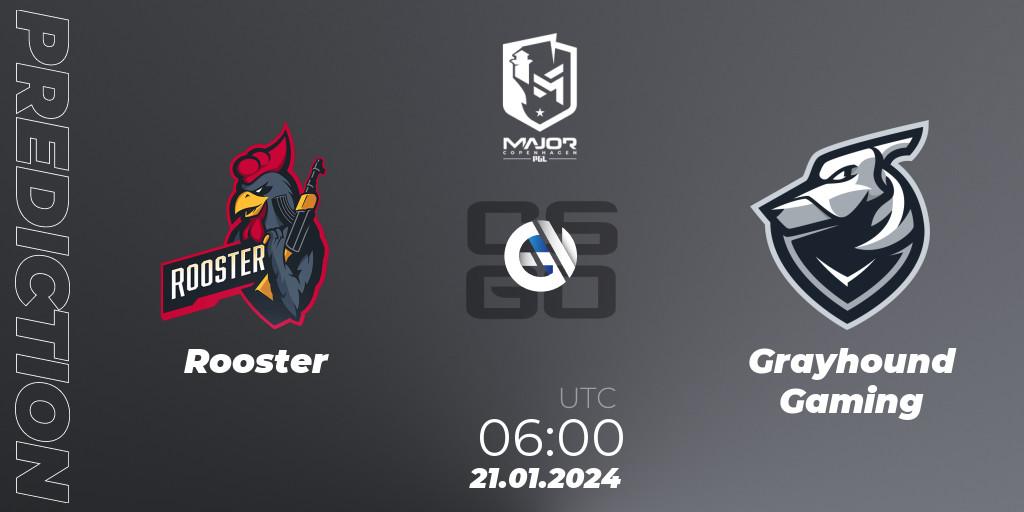 Rooster - Grayhound Gaming: прогноз. 21.01.2024 at 06:00, Counter-Strike (CS2), PGL CS2 Major Copenhagen 2024 Oceania RMR Closed Qualifier