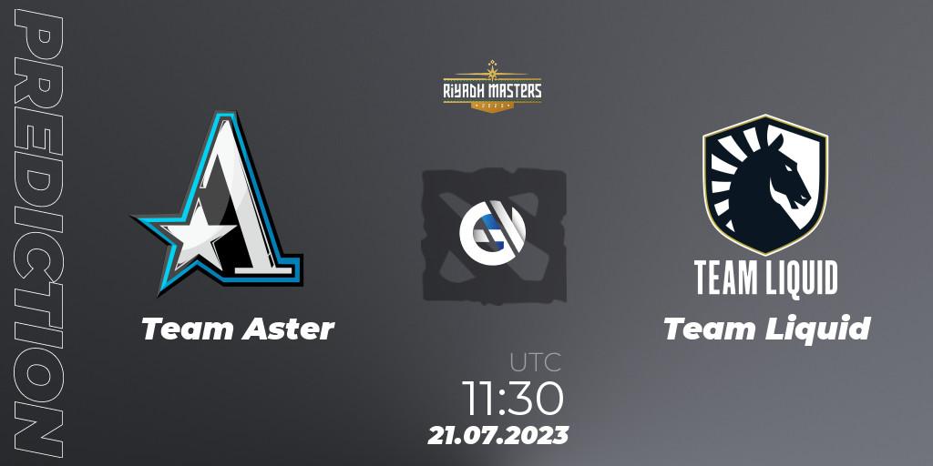 Team Aster - Team Liquid: прогноз. 21.07.2023 at 12:06, Dota 2, Riyadh Masters 2023 - Group Stage