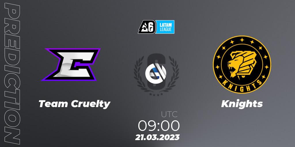 Team Cruelty - Knights: прогноз. 21.03.2023 at 23:00, Rainbow Six, LATAM League 2023 - Stage 1
