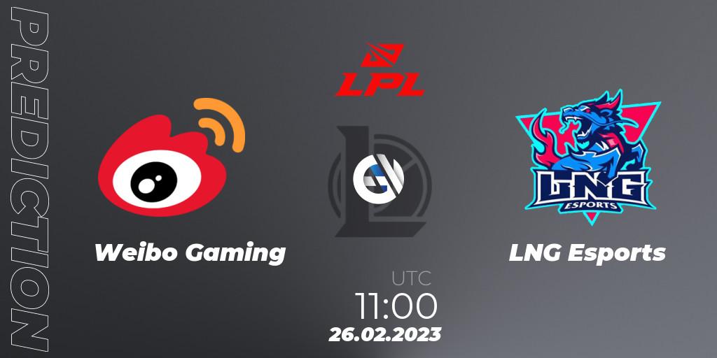 Weibo Gaming - LNG Esports: прогноз. 26.02.2023 at 12:00, LoL, LPL Spring 2023 - Group Stage
