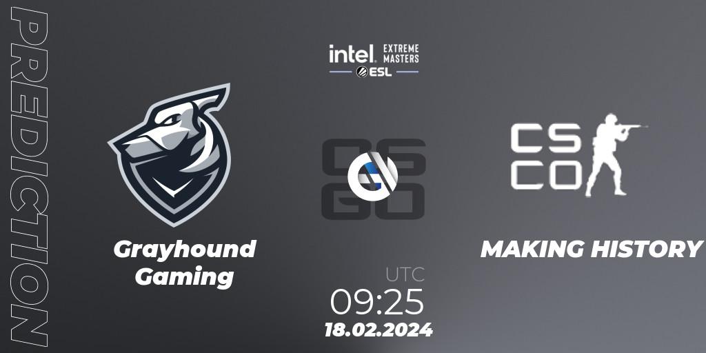 Grayhound Gaming - MAKING HISTORY: прогноз. 18.02.24, CS2 (CS:GO), Intel Extreme Masters Dallas 2024: Oceanic Open Qualifier #1