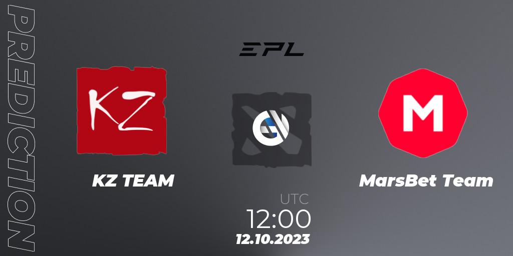KZ TEAM - MarsBet Team: прогноз. 12.10.2023 at 12:07, Dota 2, European Pro League Season 13