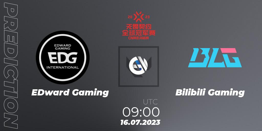 EDward Gaming - Bilibili Gaming: прогноз. 16.07.2023 at 09:15, VALORANT, VALORANT Champions Tour 2023: China Qualifier