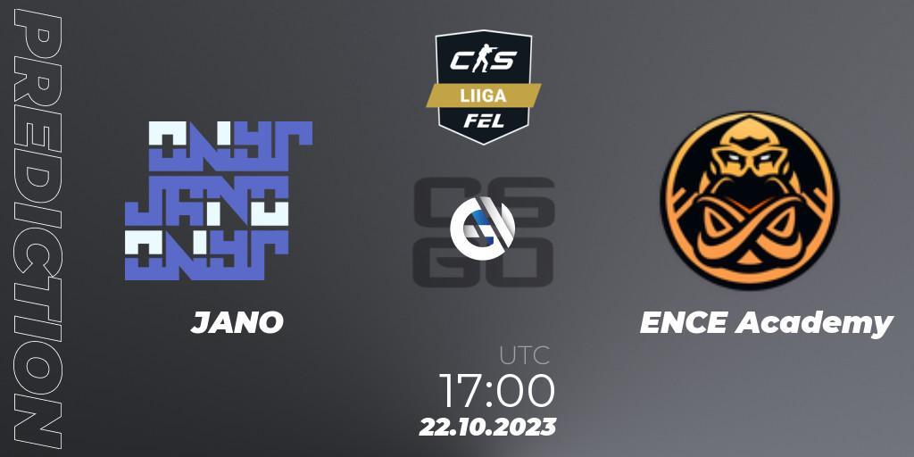 JANO - ENCE Academy: прогноз. 22.10.2023 at 17:00, Counter-Strike (CS2), Finnish Esports League Season 11
