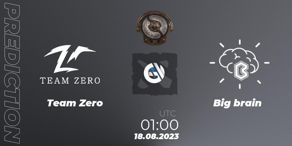Team Zero - Big brain: прогноз. 18.08.2023 at 00:59, Dota 2, The International 2023 - China Qualifier