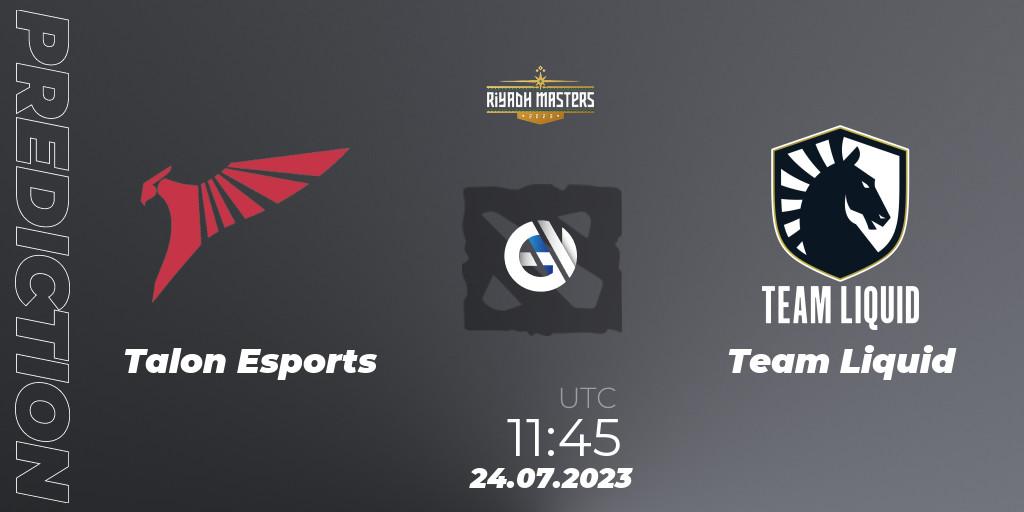 Talon Esports - Team Liquid: прогноз. 24.07.23, Dota 2, Riyadh Masters 2023 - Group Stage