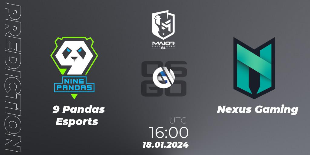 9 Pandas Esports - Nexus Gaming: прогноз. 18.01.24, CS2 (CS:GO), PGL CS2 Major Copenhagen 2024 Europe RMR Closed Qualifier