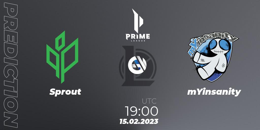 Sprout - mYinsanity: прогноз. 15.02.23, LoL, Prime League 2nd Division Spring 2023 - Group Stage