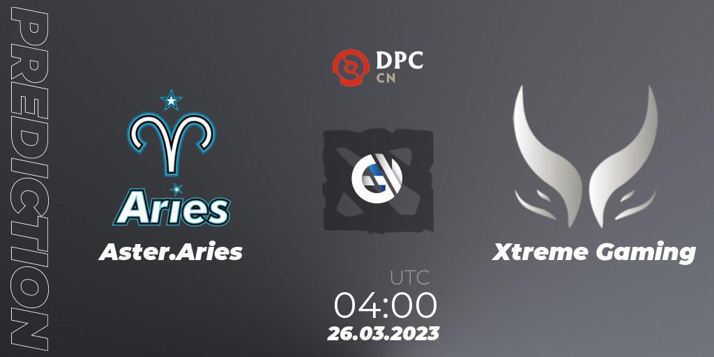 Aster.Aries - Xtreme Gaming: прогноз. 26.03.2023 at 03:59, Dota 2, DPC 2023 Tour 2: China Division I (Upper)