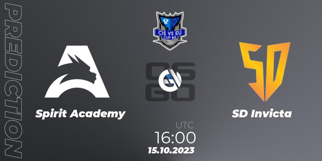 Spirit Academy - SD Invicta: прогноз. 15.10.23, CS2 (CS:GO), Nova Nation League: CIS vs EU Cup #2