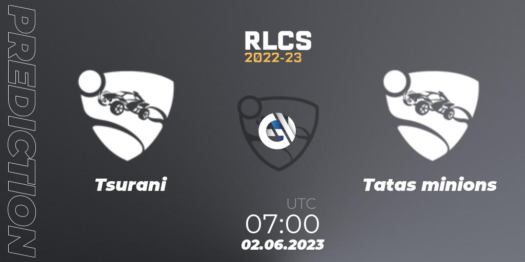 Tsurani - Tatas minions: прогноз. 02.06.2023 at 07:00, Rocket League, RLCS 2022-23 - Spring: Oceania Regional 3 - Spring Invitational