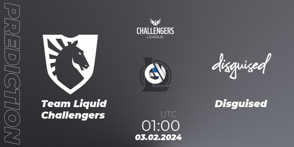 Team Liquid Challengers - Disguised: прогноз. 03.02.24, LoL, NACL 2024 Spring - Group Stage