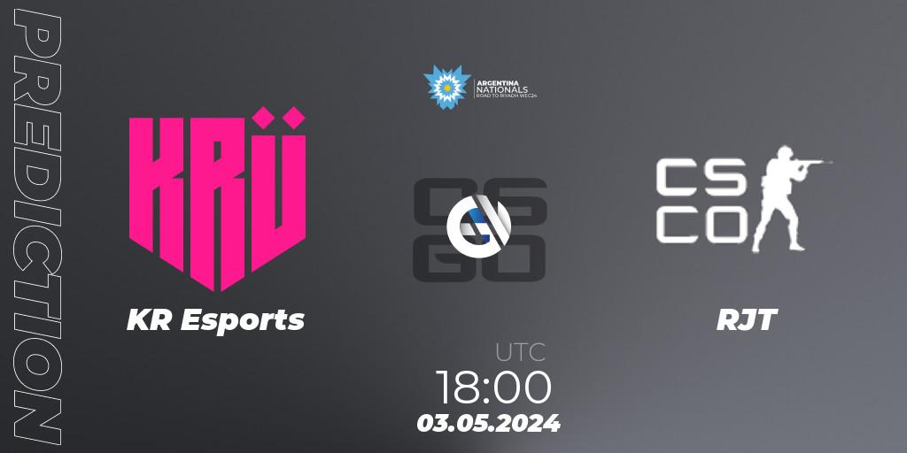 KRÜ Esports - RJT: прогноз. 03.05.2024 at 18:00, Counter-Strike (CS2), IESF World Esports Championship 2024: Argentina