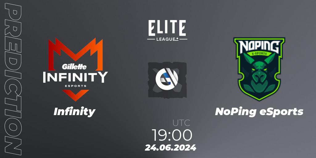 Infinity - NoPing eSports: прогноз. 24.06.2024 at 18:00, Dota 2, Elite League Season 2: South America Closed Qualifier
