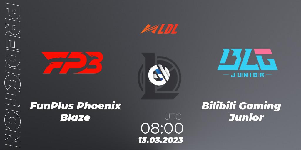 FunPlus Phoenix Blaze - Bilibili Gaming Junior: прогноз. 13.03.2023 at 09:00, LoL, LDL 2023 - Regular Season