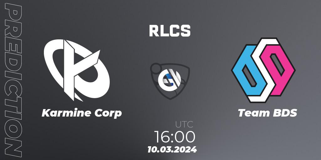 Karmine Corp - Team BDS: прогноз. 10.03.2024 at 16:00, Rocket League, RLCS 2024 - Major 1: Europe Open Qualifier 3