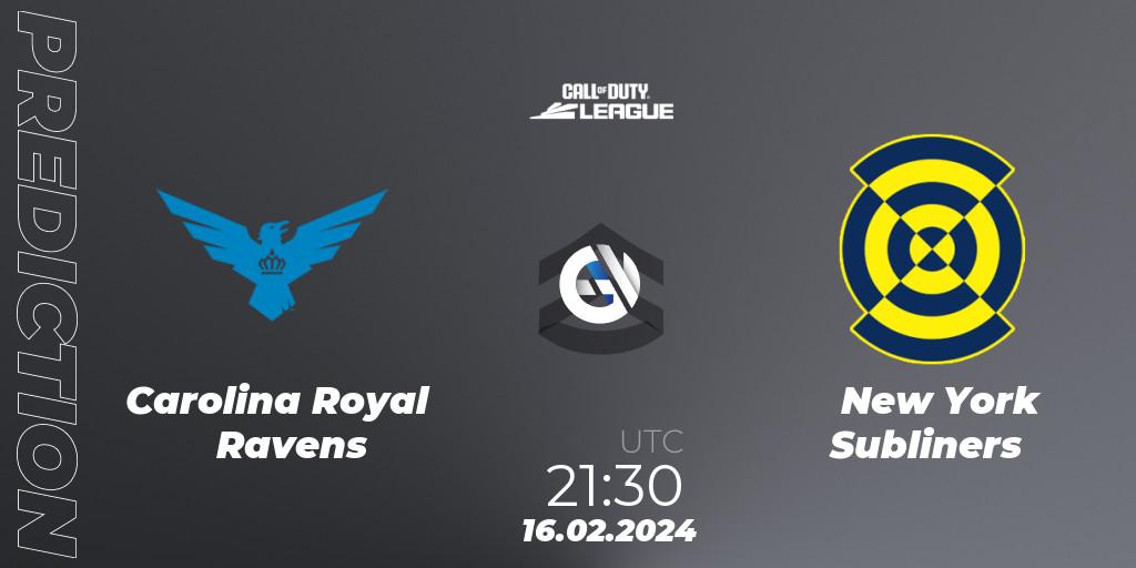 Carolina Royal Ravens - New York Subliners: прогноз. 16.02.2024 at 21:30, Call of Duty, Call of Duty League 2024: Stage 2 Major Qualifiers