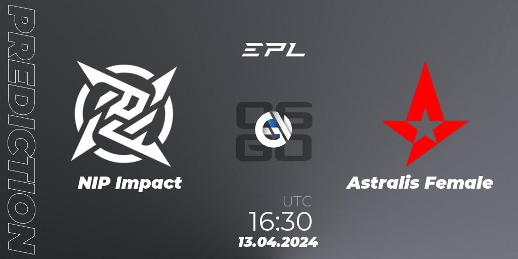 NIP Impact - Astralis Female: прогноз. 13.04.24, CS2 (CS:GO), European Pro League Female Season 1