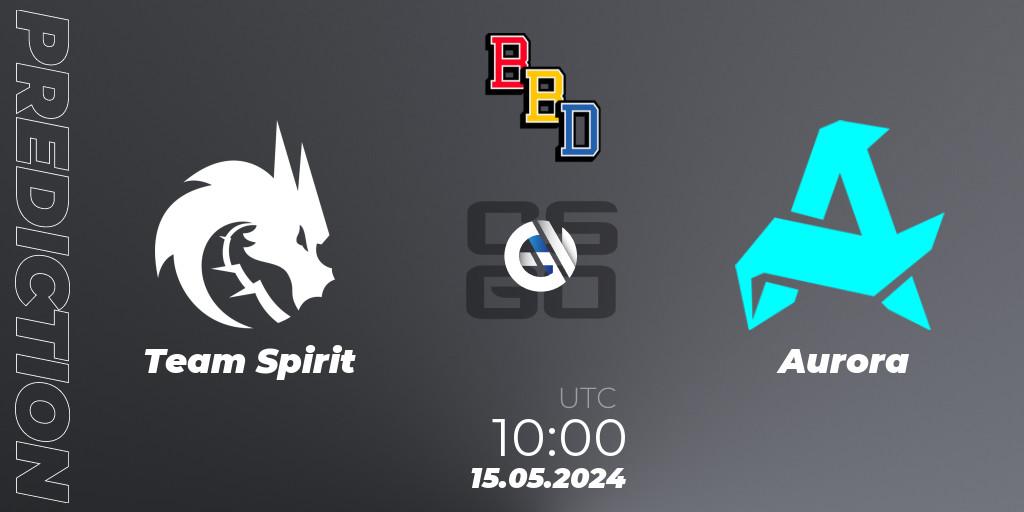 Team Spirit - Aurora: прогноз. 15.05.2024 at 10:00, Counter-Strike (CS2), BetBoom Dacha Belgrade 2024