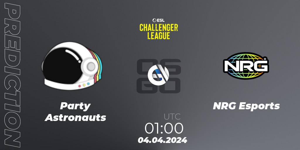 Party Astronauts - NRG Esports: прогноз. 07.05.2024 at 01:00, Counter-Strike (CS2), ESL Challenger League Season 47: North America