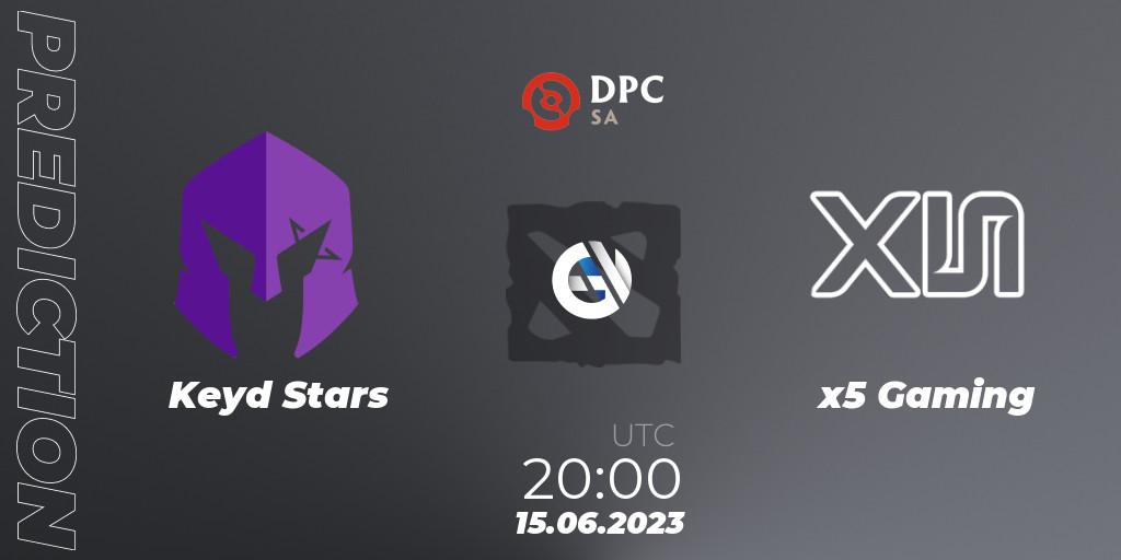 Keyd Stars - x5 Gaming: прогноз. 15.06.2023 at 19:59, Dota 2, DPC 2023 Tour 3: SA Division II (Lower)