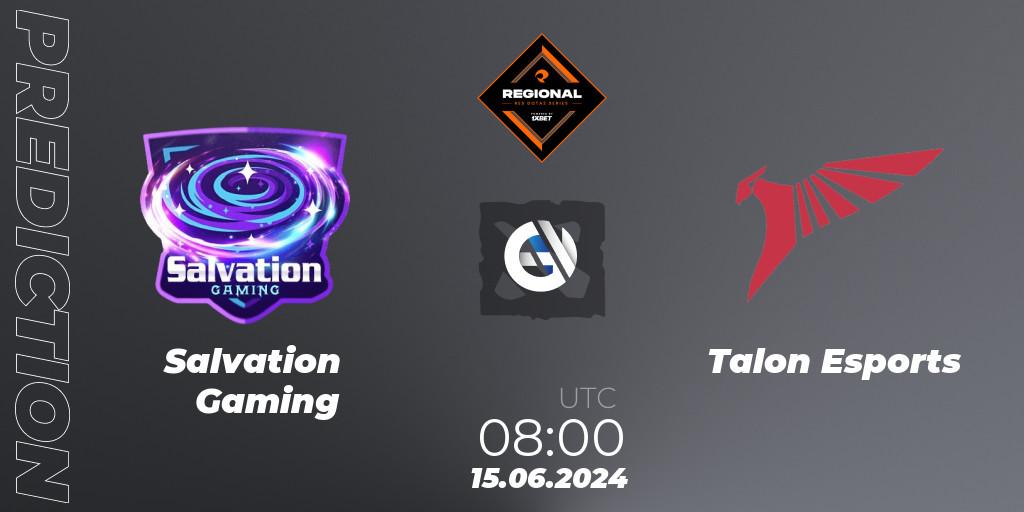 Salvation Gaming - Talon Esports: прогноз. 15.06.2024 at 08:00, Dota 2, RES Regional Series: SEA #3