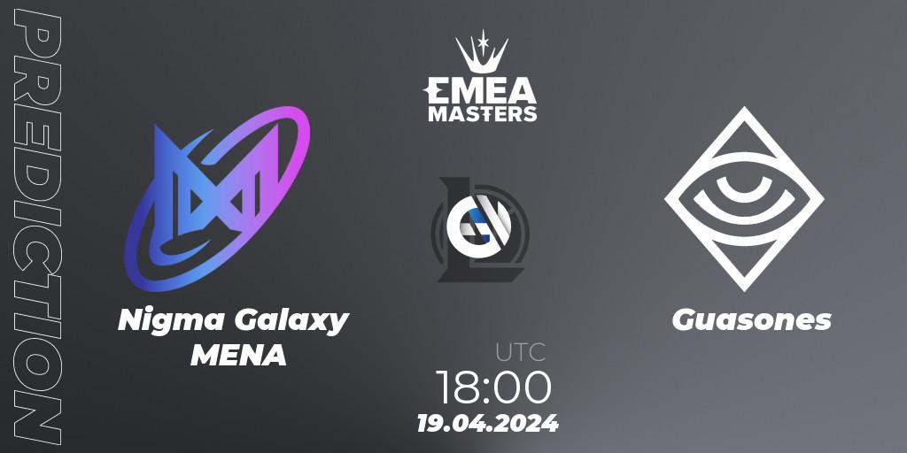 Nigma Galaxy MENA - Guasones: прогноз. 19.04.2024 at 18:00, LoL, EMEA Masters Spring 2024 - Group Stage