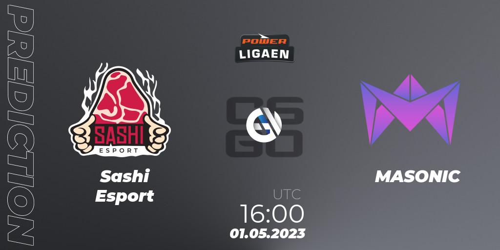  Sashi Esport - MASONIC: прогноз. 01.05.2023 at 16:00, Counter-Strike (CS2), Dust2.dk Ligaen Season 23