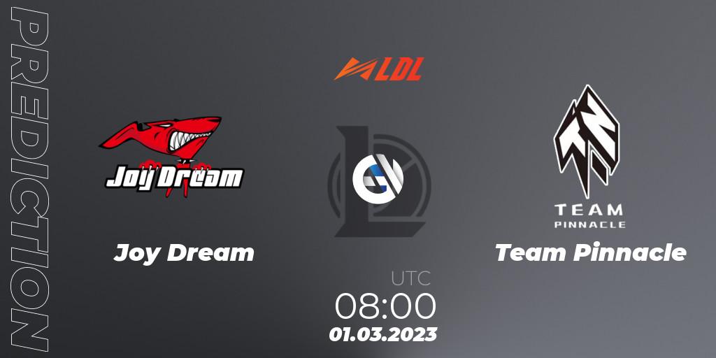 Joy Dream - Team Pinnacle: прогноз. 01.03.2023 at 08:00, LoL, LDL 2023 - Regular Season