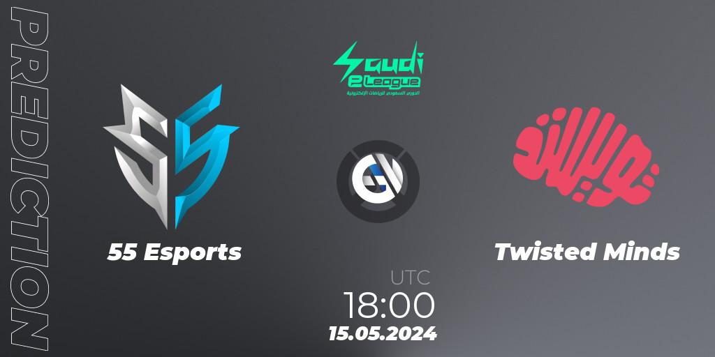 55 Esports - Twisted Minds: прогноз. 15.05.2024 at 18:00, Overwatch, Saudi eLeague 2024 - Major 2 Phase 1