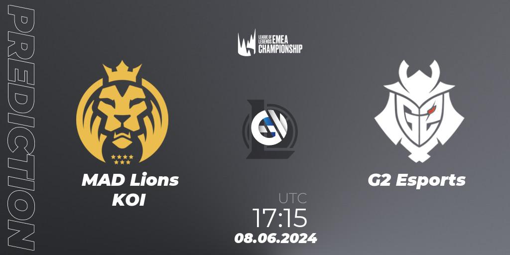 MAD Lions KOI - G2 Esports: прогноз. 08.06.2024 at 17:15, LoL, LEC Summer 2024 - Regular Season