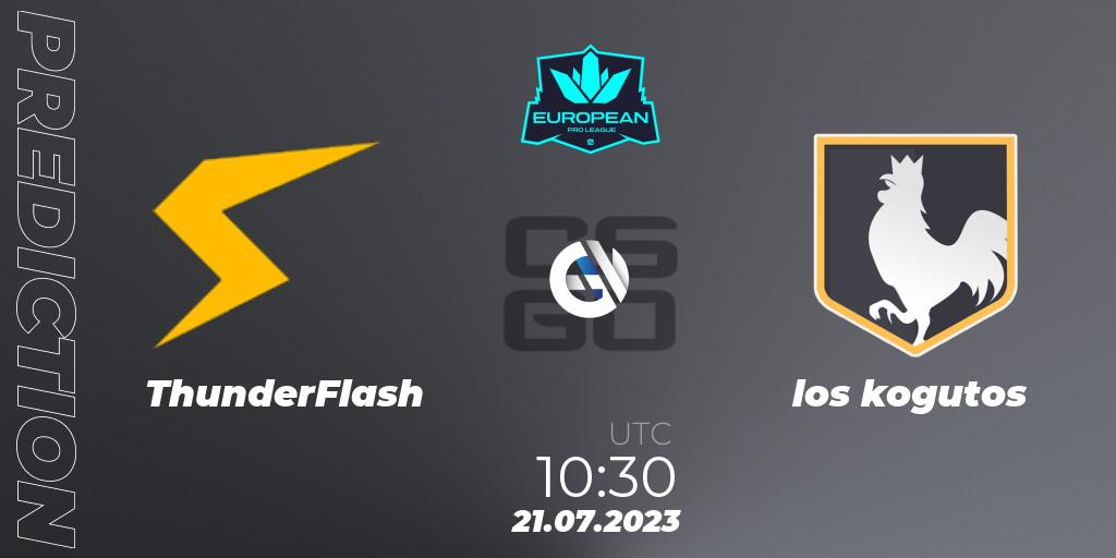 ThunderFlash - los kogutos: прогноз. 21.07.2023 at 11:25, Counter-Strike (CS2), European Pro League Season 9