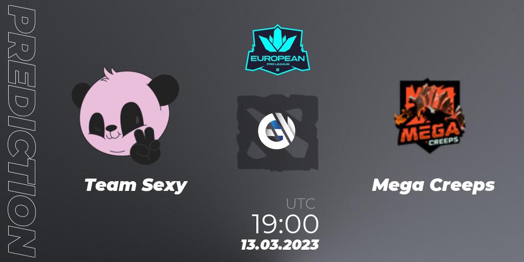 Team Sexy - Mega Creeps: прогноз. 13.03.2023 at 20:00, Dota 2, European Pro League Season 7