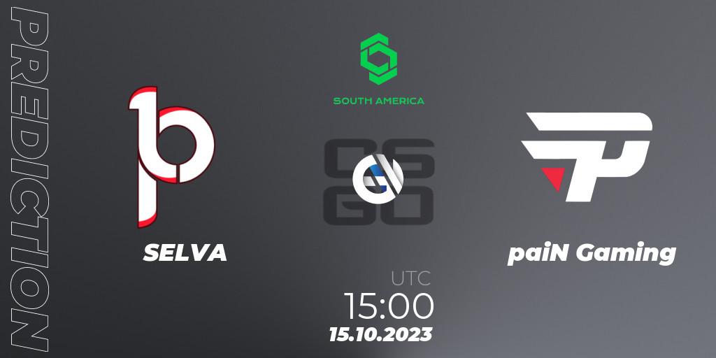 SELVA - paiN Gaming: прогноз. 15.10.23, CS2 (CS:GO), CCT South America Series #12