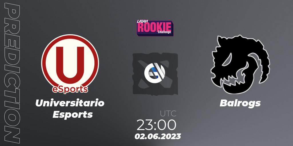 Universitario Esports - Balrogs: прогноз. 02.06.23, Dota 2, LATAM Rookie Challenge 6