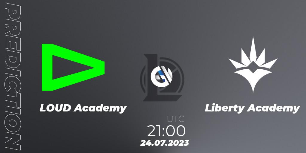 LOUD Academy - Liberty Academy: прогноз. 24.07.2023 at 21:00, LoL, CBLOL Academy Split 2 2023 - Group Stage
