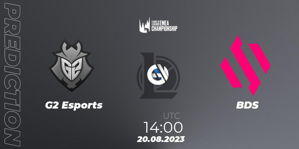 G2 Esports - BDS: прогноз. 20.08.2023 at 14:00, LoL, LEC Finals 2023