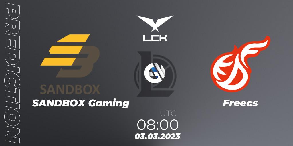 SANDBOX Gaming - Freecs: прогноз. 03.03.2023 at 08:00, LoL, LCK Spring 2023 - Group Stage