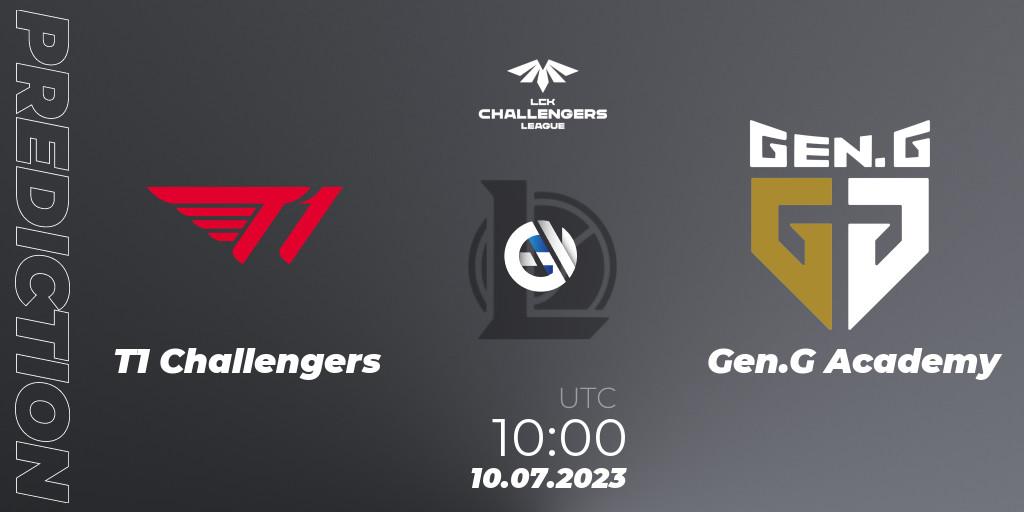 T1 Challengers - Gen.G Academy: прогноз. 10.07.2023 at 11:30, LoL, LCK Challengers League 2023 Summer - Group Stage