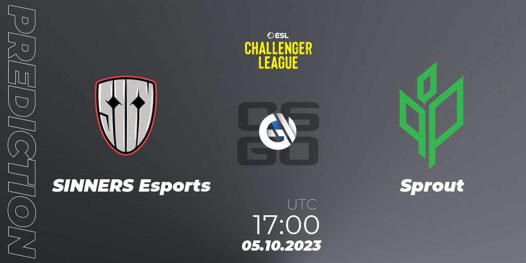 SINNERS Esports - Sprout: прогноз. 05.10.2023 at 17:00, Counter-Strike (CS2), ESL Challenger League Season 46: Europe