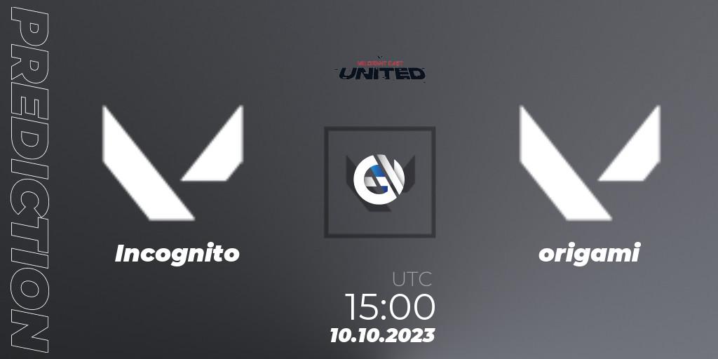 Incognito - ESC Gaming: прогноз. 10.10.2023 at 15:00, VALORANT, VALORANT East: United: Season 2: Stage 3 - League