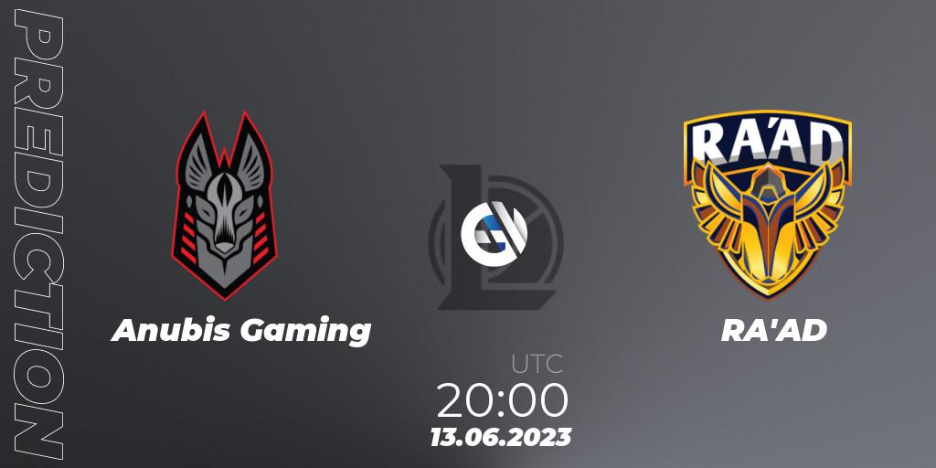 Anubis Gaming - RA'AD: прогноз. 13.06.23, LoL, Arabian League Summer 2023 - Group Stage